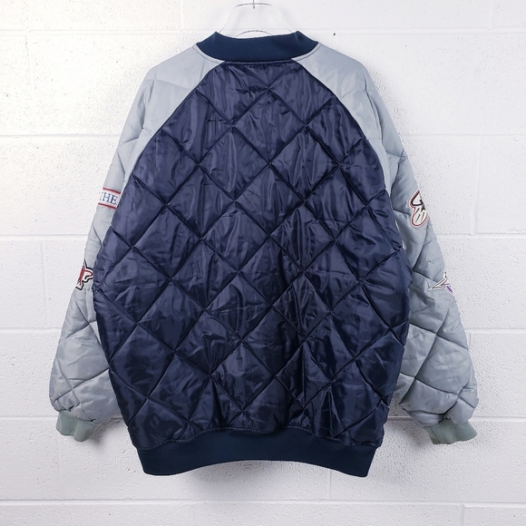 VIntage 90's PJ Mark Classic Athletic NBA Logo Quilted Puffer Jacket Size 2XL - Picture 2 of 16